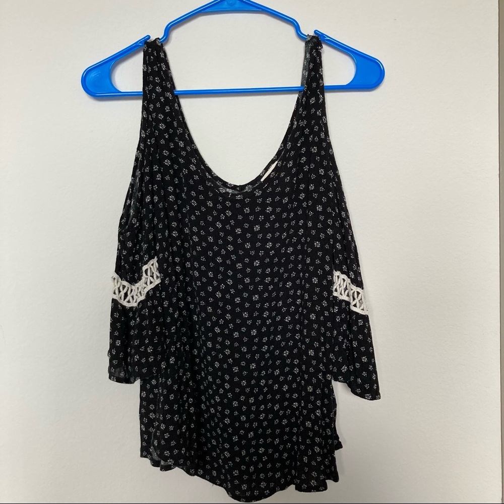 Target Flowy Floral Cold-Shoulder Top